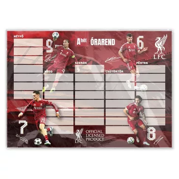 Órarend LIVERPOOL