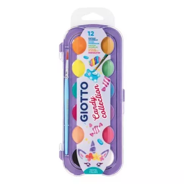   Vízfesték GIOTTO 30 mm Candy collection csajos színek 12 darabos