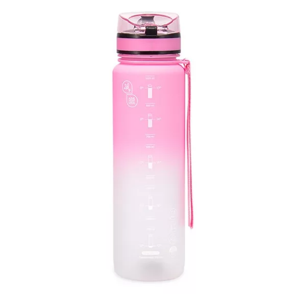 Kulacs ARS UNA műanyag matt BPA-mentes motivációs ombre 1 liter Candy floss
