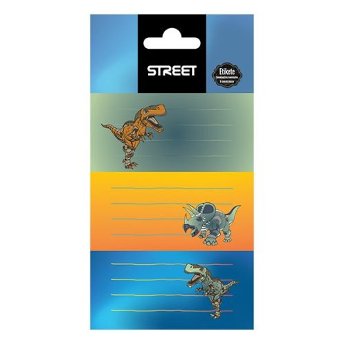 Füzetcímke STREET Dino 9 címke/csomag