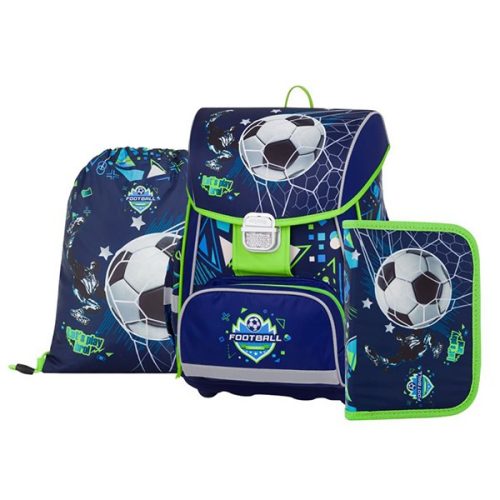 Iskolatáska szett OXY Premium One 3 részes Football tolltartóval és tornazsákkal