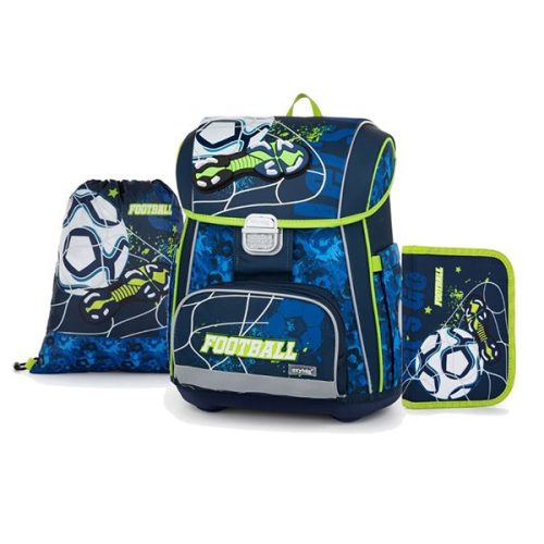 Iskolatáska szett OXY Premium 3 részes Football tolltartóval és tornazsákkal