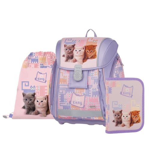 Iskolatáska szett OXY Premium Light 3 részes Pets tolltartóval és tornazsákkal