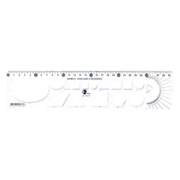 Sablon vonalzó OPTIMA átlátszó 30cm