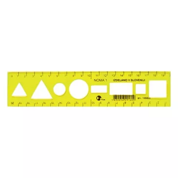 Sablon vonalzó OPTIMA fluor 20cm