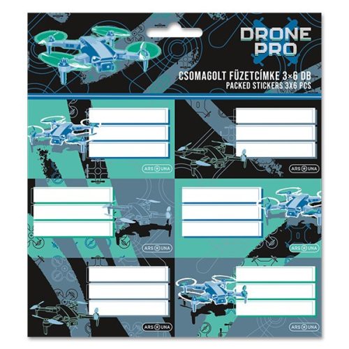 Füzetcímke ARS UNA 18 darabos Drone Pro