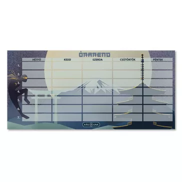 Órarend ARS UNA egylapos kétoldalas Ninjas in the Dark