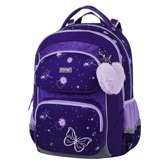 Iskolatáska szett OXY Jumper 3 részes Flowers tolltartóval és tornazsákkal