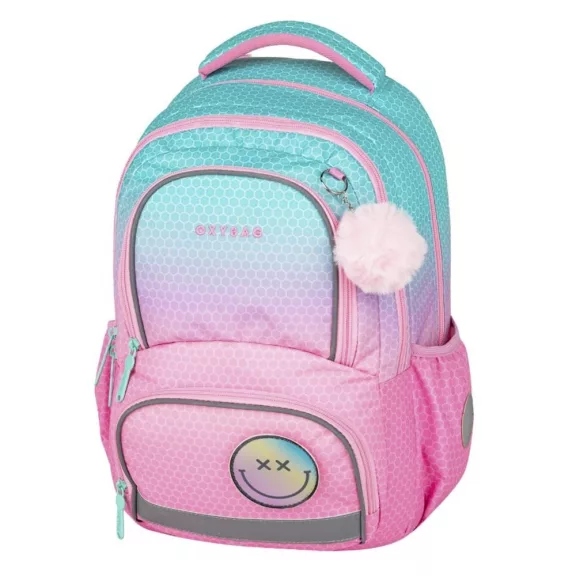 Iskolatáska szett OXY Next 3 részes Ombre pink tolltartóval és tornazsákkal