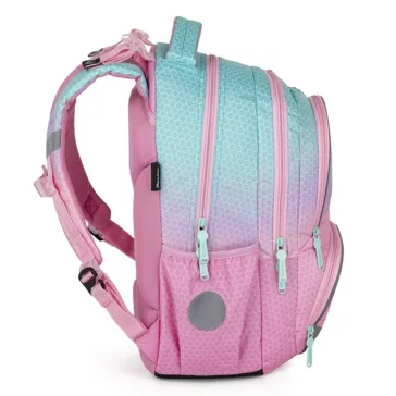   Iskolatáska szett OXY Next 3 részes Ombre pink tolltartóval és tornazsákkal