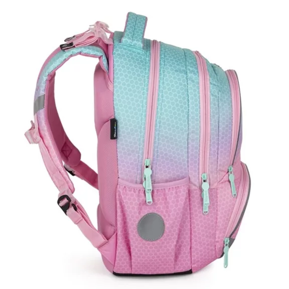 Iskolatáska szett OXY Next 3 részes Ombre pink tolltartóval és tornazsákkal