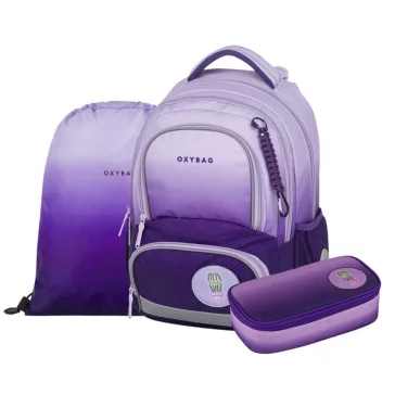   Iskolatáska szett OXY Next 3 részes Purple tolltartóval és tornazsákkal