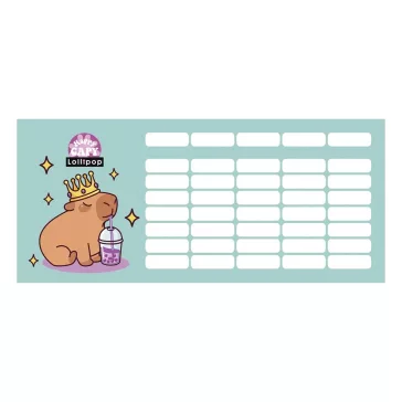 Órarend LIZZYSULI mini 2 oldalas Lollipop Capybara