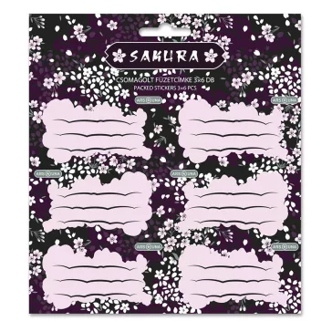 Füzetcímke ARS UNA 18 darabos Sakura