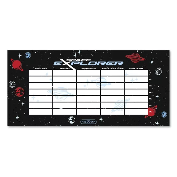 Órarend ARS UNA egylapos kétoldalas Space Explorer Órarend ARS UNA egylapos kétoldalas Space Explorer