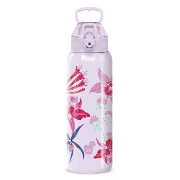 Kulacs duplafalú ARS UNA 3D fém BPA-mentes 700 ml Beach Flowers-Purple Kulacs duplafalú ARS UNA 3D fém BPA-mentes 700 ml Beach Flowers-Purple