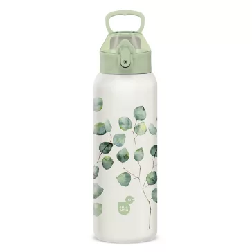   Kulacs duplafalú ARS UNA 3D fém BPA-mentes 700 ml Botanic Leaf