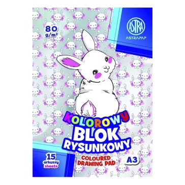   Másolópapír készlet ASTRA PAP 80 g A/3 15 íves színes szélű Pixel és Rubbit