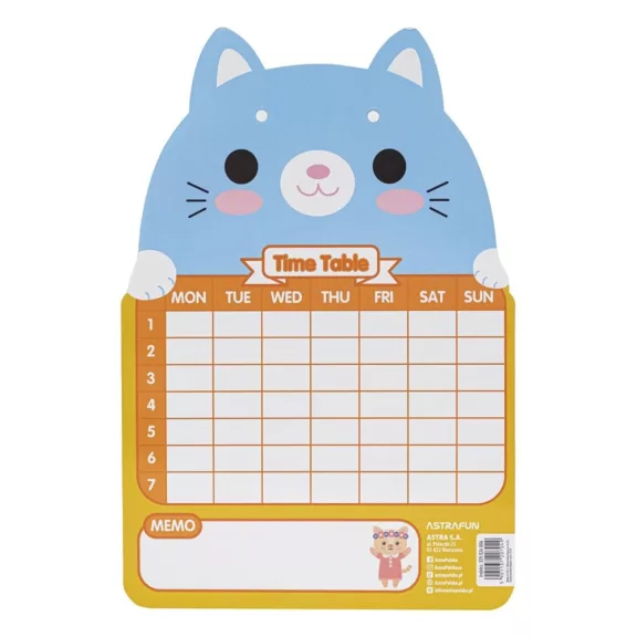 Törölhető tábla ASTRA FUN animals 245x165 mm