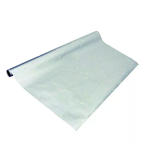 Díszcsomagoló CREATIVE tekercses 70x200 cm glitteres karácsonyi mintás ezüst matt