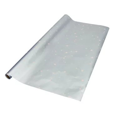   Díszcsomagoló CREATIVE tekercses 70x200 cm glitteres karácsonyi mintás ezüst matt