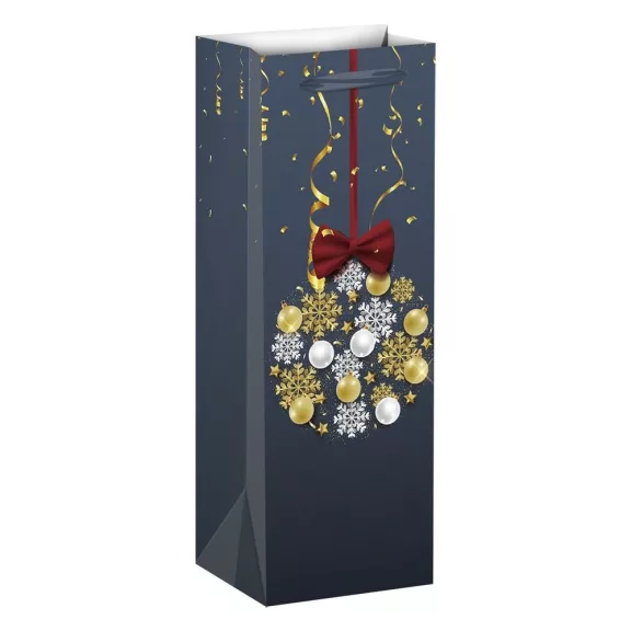 Karácsonyi italtasak CREATIVE Special 13x36x9 cm karácsonyfadísz fényes szalagfüles Karácsonyi italtasak CREATIVE Special 13x36x9 cm karácsonyfadísz fényes szalagfüles