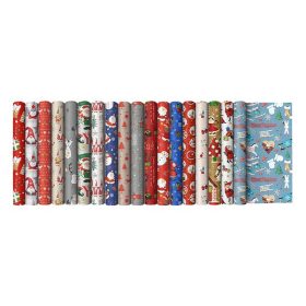   Díszcsomagoló CREATIVE tekercses 70x200 cm 50 tekercs/doboz karácsonyi vegyes mintákkal Kids