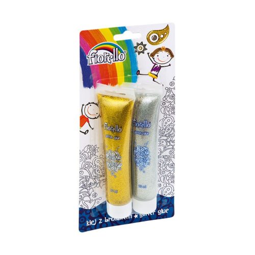 Ragasztó folyékony FIORELLO GR-BK75B2 glitteres 2x75 ml arany ezüst
