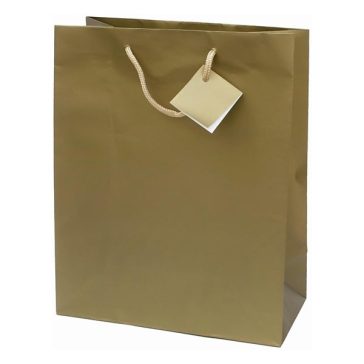   Dísztasak CREATIVE Special Simple L 26x32x12 cm egyszínű arany zsinórfüles