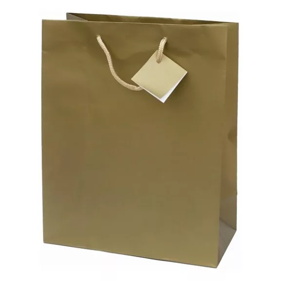 Dísztasak CREATIVE Special Simple L 26x32x12 cm egyszínű arany zsinórfüles Dísztasak CREATIVE Special Simple L 26x32x12 cm egyszínű arany zsinórfüles