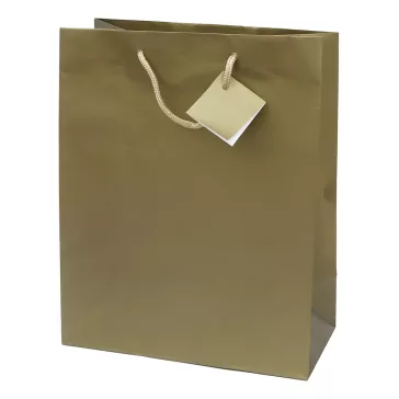   Dísztasak CREATIVE Special Simple L 26x32x12 cm egyszínű arany zsinórfüles