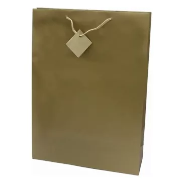   Dísztasak CREATIVE Special Simple XL 33x46x10 cm egyszínű arany zsinórfüles