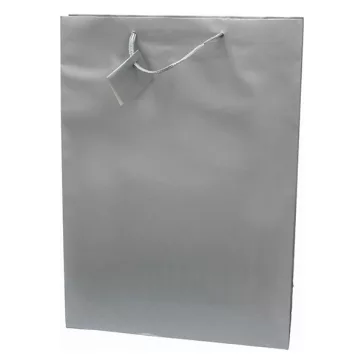   Dísztasak CREATIVE Special Simple XL 33x46x10 cm egyszínű ezüst zsinórfüles