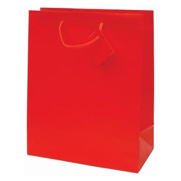   Dísztasak CREATIVE Special Simple L 26x32x12 cm egyszínű piros zsinórfüles