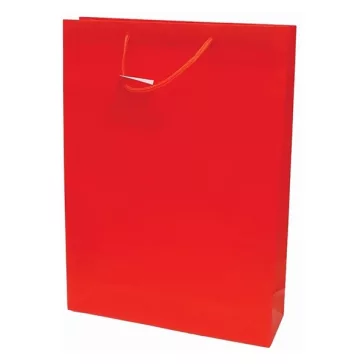   Dísztasak CREATIVE Special Simple XL 33x46x10 cm egyszínű piros zsinórfüles