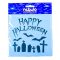 Festősablon NEBULO műanyag lap halloween temető