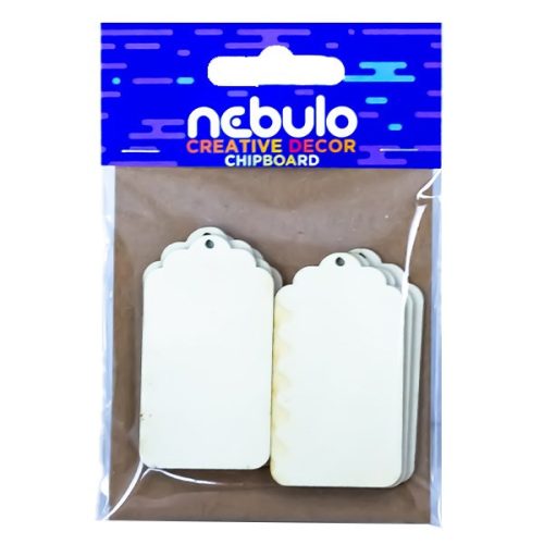 Karton dekoráció NEBULO kísérő címkék 6 darabos