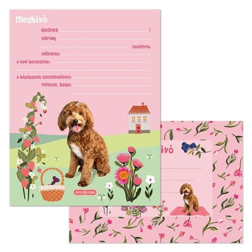 Partimeghívó ARS UNA 10 ív+10 db boríték Cute Animals-Doggie