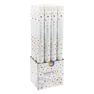 Konfetti ágyú JUNIOR 60 cm csillag mintás