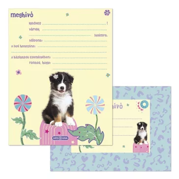 Partimeghívó ARS UNA 10 ív+10 db boríték Animals-Aussie