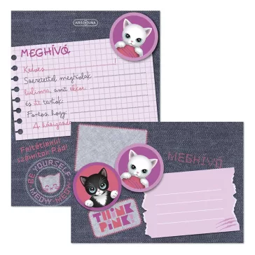   Partimeghívó ARS UNA 10 ív+10 db boríték Think Pink 5519