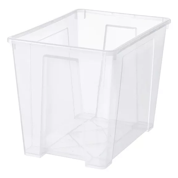 Tárolódoboz műanyag tetővel áttetsző 56x39x42cm 65 liter Tárolódoboz műanyag tetővel áttetsző 56x39x42cm 65 liter