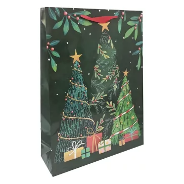   Karácsonyi dísztasak CREATIVE Special XL 33x45x16 cm színes fényes szalagfüles