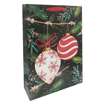   Karácsonyi dísztasak CREATIVE Special XL 33x45x16 cm színes fényes szalagfüles