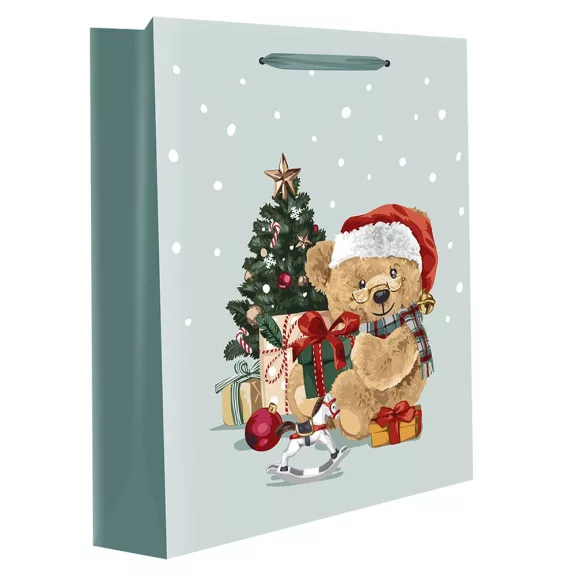 Karácsonyi dísztasak CREATIVE Special XL 40,5x16,5x55 cm teddy mintás színes fényes szalagfüles Karácsonyi dísztasak CREATIVE Special XL 40,5x16,5x55 cm teddy mintás színes fényes szalagfüles