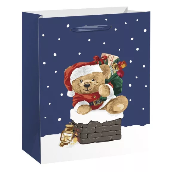 Karácsonyi dísztasak CREATIVE Special XL 40,5x16,5x55 cm teddy mintás színes fényes szalagfüles Karácsonyi dísztasak CREATIVE Special XL 40,5x16,5x55 cm teddy mintás színes fényes szalagfüles