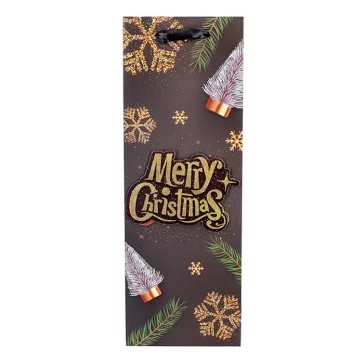  Karácsonyi italtasak CREATIVE 12,8x36x8,2 cm feliratos 3D glitteres zsinórfüles