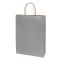 Dísztasak CREATIVE Classic Simple L 26x35x8 cm kraft egyszínű ezüst sodort füles