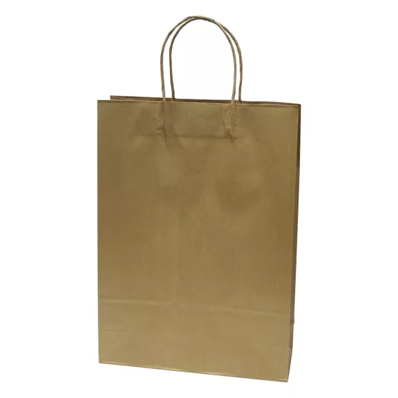 Dísztasak CREATIVE Classic Simple XL 31x42x11 cm kraft egyszínű arany sodort füles Dísztasak CREATIVE Classic Simple XL 31x42x11 cm kraft egyszínű arany sodort füles