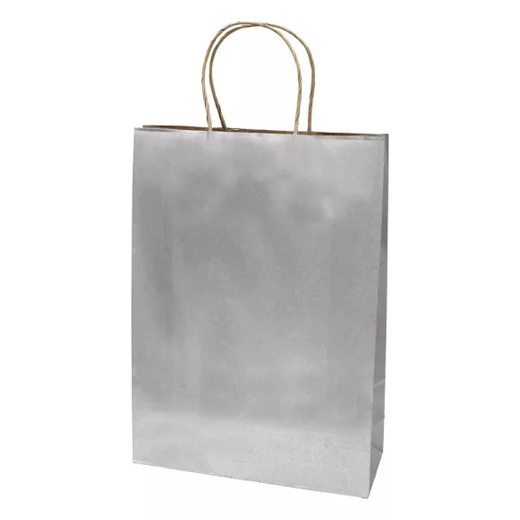 Dísztasak CREATIVE Classic Simple XL 31x42x11 cm kraft egyszínű ezüst sodort füles Dísztasak CREATIVE Classic Simple XL 31x42x11 cm kraft egyszínű ezüst sodort füles